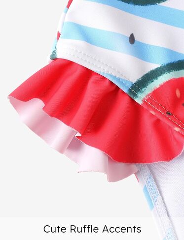 PATPAT Baby/Toddler Girls Swimsuits Ruffle Mermaid Floral One Piece Bathing Suit Beach Swimwear with Sun Hat in Kuwait
