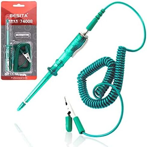 جهاز اختبار دائرة السيارات - جهاز اختبار التيار 6 فولت - 24 فولت، جهاز اختبار دائرة احترافي للسيارات مع ضوء مؤشر، مسبار طويل مع مشبك تمساح لاستمرارية جهد السيارة، لسيارة السيدان، وسيارات الدفع الرباعي، والمركبات الترفيهية، والشاحنات in Kuwait