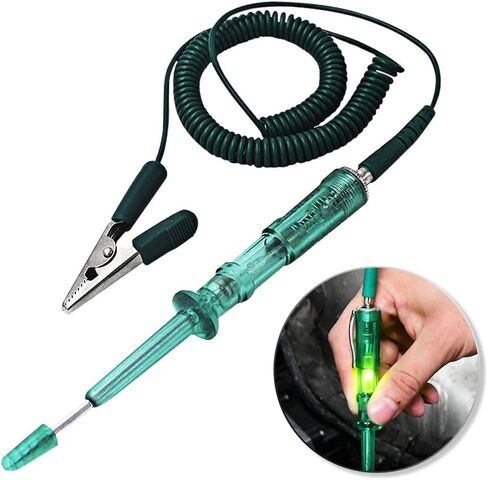 جهاز اختبار دائرة السيارات - جهاز اختبار التيار 6 فولت - 24 فولت، جهاز اختبار دائرة احترافي للسيارات مع ضوء مؤشر، مسبار طويل مع مشبك تمساح لاستمرارية جهد السيارة، لسيارة السيدان، وسيارات الدفع الرباعي، والمركبات الترفيهية، والشاحنات in Kuwait