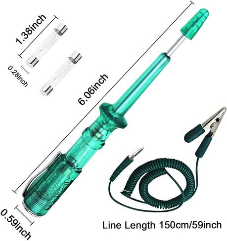 جهاز اختبار دائرة السيارات - جهاز اختبار التيار 6 فولت - 24 فولت، جهاز اختبار دائرة احترافي للسيارات مع ضوء مؤشر، مسبار طويل مع مشبك تمساح لاستمرارية جهد السيارة، لسيارة السيدان، وسيارات الدفع الرباعي، والمركبات الترفيهية، والشاحنات in Kuwait