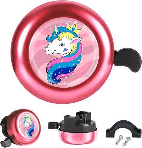 Akkya Bike Bicycle Bell Horn for Kids Adults Unicorn Cycling Handlebars Knee Scooter Accessories for Women Girls Electric Mountain Bike Ring Bell Biking Bicicle Accessories Loud in Saudi Arabia