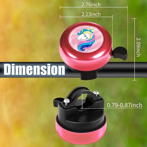 Akkya Bike Bicycle Bell Horn for Kids Adults Unicorn Cycling Handlebars Knee Scooter Accessories for Women Girls Electric Mountain Bike Ring Bell Biking Bicicle Accessories Loud in Saudi Arabia