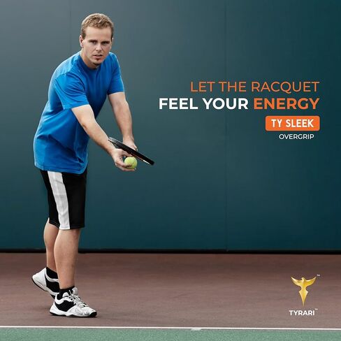 Ty Sleek: Ultrathin, Sweat-Absorbing Overgrip for Precision and Comfort. Ideal for Tennis, Pickleball, Badminton, Paddle, Squash, and More. Pack of 4 in Saudi Arabia
