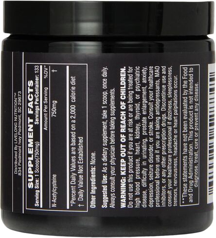 مسحوق N-Acetyl L-Cysteine ​​(NAC) النقي - دعم صحة الكبد والخلوي، مكملات غذائية كبيرة، NAC لكمال الأجسام والصحة العامة ومضادات الأكسدة يدعم الجلوتاثيون، 3.5 أونصة in Saudi Arabia