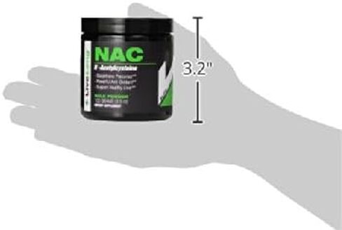 مسحوق N-Acetyl L-Cysteine ​​(NAC) النقي - دعم صحة الكبد والخلوي، مكملات غذائية كبيرة، NAC لكمال الأجسام والصحة العامة ومضادات الأكسدة يدعم الجلوتاثيون، 3.5 أونصة in Saudi Arabia