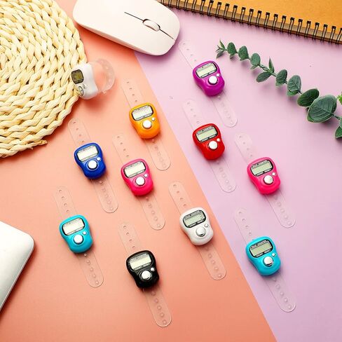 عداد عداد أصابع TOODOO، عداد عرض 5 أرقام، عداد نقر قابل لإعادة الضبط، عداد نقر محمول، عداد نقر إلكتروني، عداد إصبع إلكتروني، عداد عداد يدوي مع حلقة للجولف 8 ألوان in Kuwait