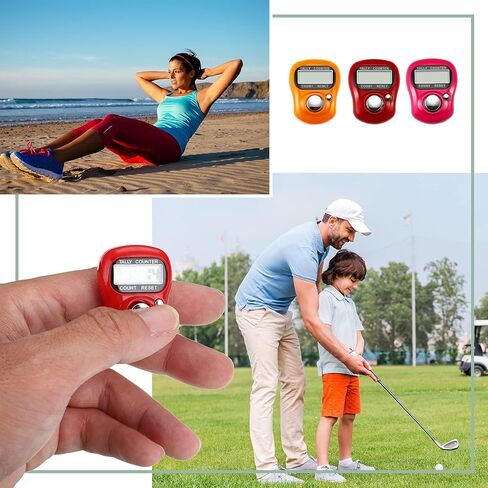 عداد عداد أصابع TOODOO، عداد عرض 5 أرقام، عداد نقر قابل لإعادة الضبط، عداد نقر محمول، عداد نقر إلكتروني، عداد إصبع إلكتروني، عداد عداد يدوي مع حلقة للجولف 8 ألوان in Kuwait