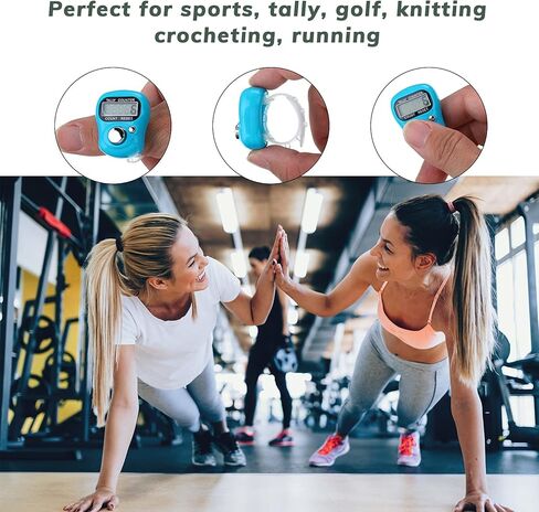 عداد عداد أصابع TOODOO، عداد عرض 5 أرقام، عداد نقر قابل لإعادة الضبط، عداد نقر محمول، عداد نقر إلكتروني، عداد إصبع إلكتروني، عداد عداد يدوي مع حلقة للجولف 8 ألوان in Kuwait