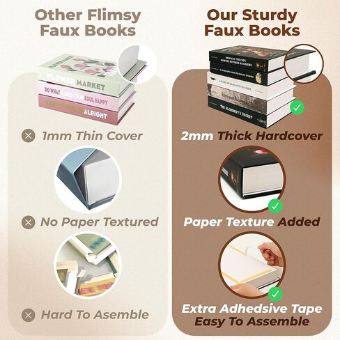 Dark Academia Room Decor Books - 5Pcs Vintage Decorative Books for Coffee Table Gothic Decor, Witchy Fake Books for Bookshelf, Moody Faux Books for Decoration, Dark Halloween Book Decor in Kuwait