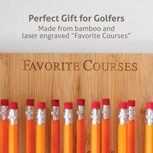 حافظة عرض أقلام الجولف | ديكور الجولف | عرض حامل أقلام الجولف من الخيزران | عرض المجموعة المفضلة من تيشيرت الجولف أو أقلام الرصاص | العرض يحمل 25 قلم رصاص أو تيشيرت | هدايا الجولف للرجال والنساء in Kuwait