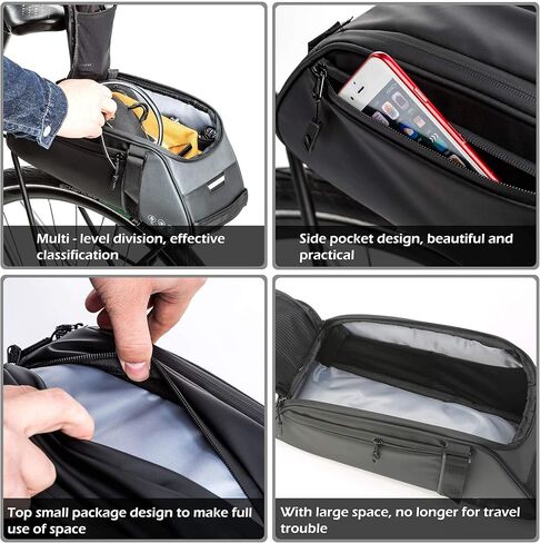 BAIGIO Bike Rack Bag Waterproof Bicycle Trunk Pannier Rear Seat Storage Pack Cycling Cargo Carrier Pouch for Travel City Commuting Daily Work in Kuwait