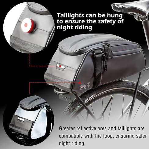 BAIGIO Bike Rack Bag Waterproof Bicycle Trunk Pannier Rear Seat Storage Pack Cycling Cargo Carrier Pouch for Travel City Commuting Daily Work in Kuwait