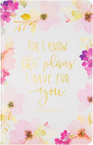 Eccolo Christian Writing Journal, “I Know The Plans I Have for You“, 200 Page Notebook with Inspirational Bible Verses, Flexible Cover, Ribbon Bookmark, 8.5x5.5 in Saudi Arabia