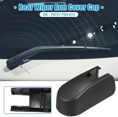 غطاء ذراع ممسحة الزجاج الأمامي الخلفي من ACROPIX مناسب لسيارة Honda CR-V - عبوة من قطعة واحدة باللون الأسود in Kuwait