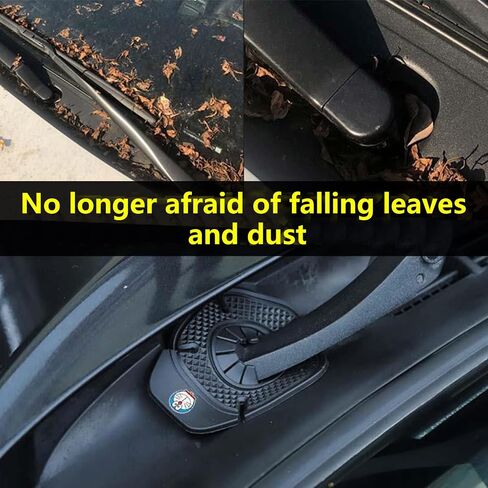 2PCS Car Wiper Arm Hole Protection Pad,Auto Front Wiper Protective Guards Universal Windshield Wiper Hole Covers,Dust-Proof Wipers Arms Protector Cover for Most Cars,Trucks,Black in Saudi Arabia