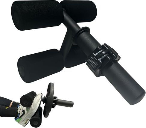 Tib Bar، آلة رفع الساق، مدرب Tibialis، معدات الركبتين فوق أصابع القدم لتقوية عضلات الساق السفلية/الساق/الكاحل، تناسب لوحات الوزن الأولمبية مقاس 2 بوصة in Kuwait