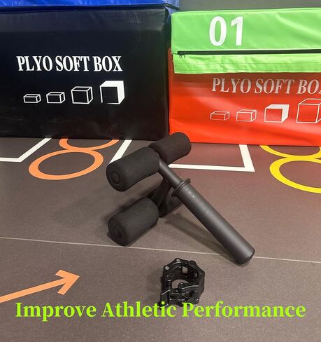 Tib Bar، آلة رفع الساق، مدرب Tibialis، معدات الركبتين فوق أصابع القدم لتقوية عضلات الساق السفلية/الساق/الكاحل، تناسب لوحات الوزن الأولمبية مقاس 2 بوصة in Kuwait