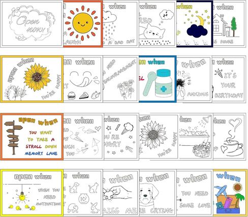24 Pcs Open When Envelopes - Romantic Long Distance Relationship Letters, College Gifts, Leaving Home Gift for Daughter, Son, Boyfriend, Girlfriend in Saudi Arabia