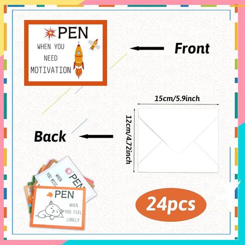24 Pcs Open When Envelopes - Romantic Long Distance Relationship Letters, College Gifts, Leaving Home Gift for Daughter, Son, Boyfriend, Girlfriend in Saudi Arabia