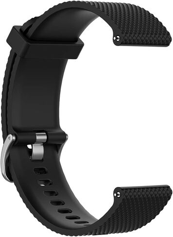 لسوار بديل Garmin Venu، حزام معصم بديل من السيليكون 20 مم لـ Garmin Venu وGarmin Vivoactive 3/3 Music (سيليكون أسود) in Saudi Arabia