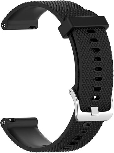 لسوار بديل Garmin Venu، حزام معصم بديل من السيليكون 20 مم لـ Garmin Venu وGarmin Vivoactive 3/3 Music (سيليكون أسود) in Saudi Arabia