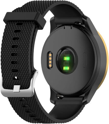 لسوار بديل Garmin Venu، حزام معصم بديل من السيليكون 20 مم لـ Garmin Venu وGarmin Vivoactive 3/3 Music (سيليكون أسود) in Saudi Arabia