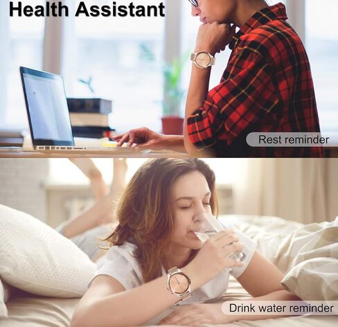 مجموعة أحزمة Garmin Vivomove HR المتوافقة، مصنوعة من الفولاذ المقاوم للصدأ + سوار شبكي بديل لساعة Garmin Vivomove HR Sport/Premium، ذهبي وردي in Kuwait