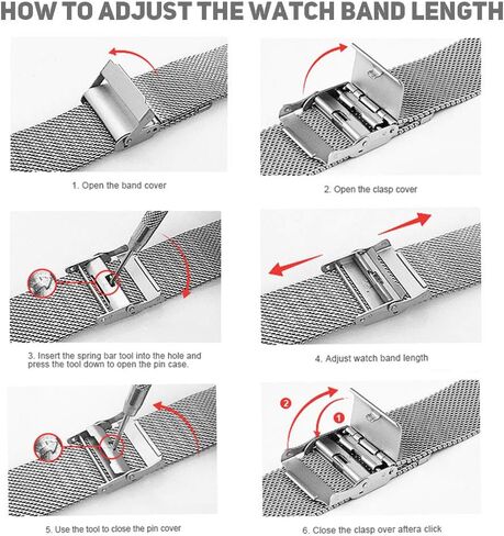 مجموعة أحزمة Garmin Vivomove HR المتوافقة، مصنوعة من الفولاذ المقاوم للصدأ + سوار شبكي بديل لساعة Garmin Vivomove HR Sport/Premium، ذهبي وردي in Kuwait