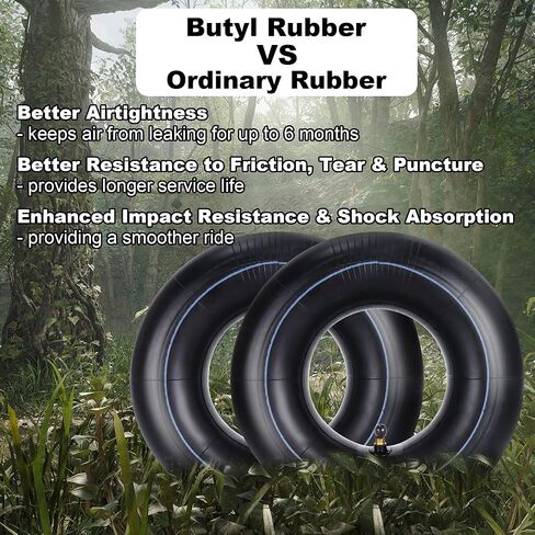 RUTU 2 Pack 4.10/3.50-4 Replacement Tire+Inner Tube with Bent Valve Stem for Lawn Mower Hand Truck Wheelbarrow Trailers Dollies Wagon Snowblower Compressor Generator Chipper All Purpose Utility in Kuwait