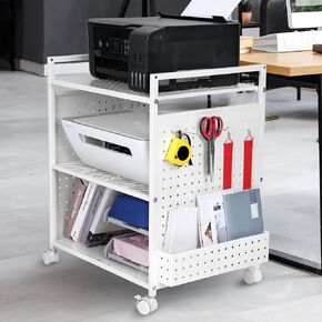 Mythinglogic Gaming Station Organizer, Metal Video Game Controller Holder, Game Organizer Storage Rack for PS5/PS4/Xbox/Switch/Headsets/Gamepads/Gaming Accessories, White