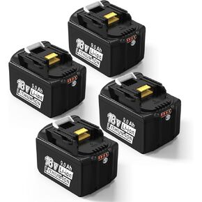 2 Packs 18 Volt 9.0Ah BL1860 BL1860B Replacement Battery Compatible with Makita 18V Battery Lithium ion BL1815 BL1820 BL1820B BL1830 BL1830B