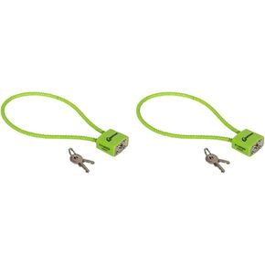 Lockdown 15 Inch Cable Gun Lock with Non-Marring, California DOJ Approved Design and Keyed Padlock for Secured Storage of Rifles, Pistols or Shotguns, Green
