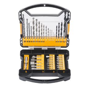 AVID POWER 41 PCS Drill Bit Set, Brad Point Drill Bits, High Speed Steel Twist Drill Bit and Screwdriver Bit Combo Kit for Metal, Wood and Masonry