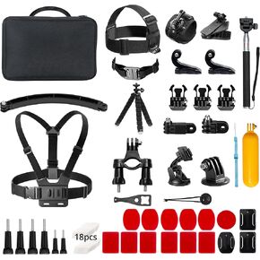 AKASO 60 in 1 Action Camera Accessories Kit Compatible with EK7000/EK7000 Pro/Brave 4/Brave 4 pro/Brave 7 LE/Brave 7/Brave 8/V50X/V50 Pro/V50 Elite/GoPro Hero 11 10 9 8 7/ DJI/Apexcam Action Cameras