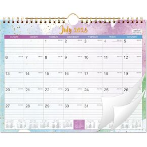 2025 Calendar - Wall Calendar 2025, Jul. 2024 to Dec. 2025, 11" x 8.5", 18 Monthly Wall Calendar 2025 with Julian Date - Waterink
