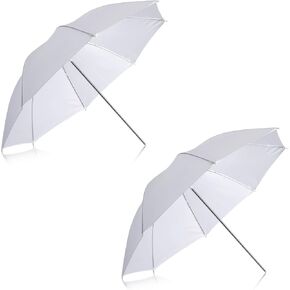 Neewer® 2 Pack 33"/84cm White Translucent Soft Umbrella for Photo and Video Studio Shooting