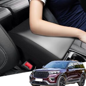 Armrest for 2020 2021 2022 Ford Explorer Black Arm Rest Cover for Car Explorer Center Console Cover