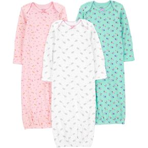 Simple Joys by Carter's Baby Girls' 3-Pack Cotton Sleeper Gown