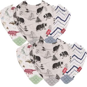 Nuby Reversible 100% Natural Cotton Muslin Teething Bib