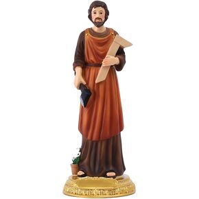 Galiyen St. Joseph and Child Jesus Statues, Hand-Crafted 8 Inch Saint Joseph Resin Figurines, Catholic Religious Renaissance Collection Decoration, Religious Gift