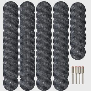 60PCS Rotary Tool Cut Off Wheels 1-1/4'' Reinforced Fiberglass Cut Off Wheels &4PCS Mandrels Rotary Tool Accessories for Cutting Metal, Wood, Stone