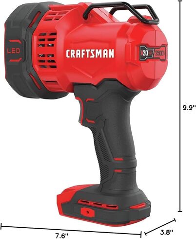 CRAFTSMAN V20 LED Work Light, Cordless Handheld Rechargeable Flashlight, Pivoting Head, 140 Lumens, Battery Not Included (CMCL020B) in Kuwait