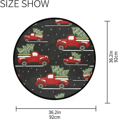 Christmas Sweets Area Rug Round 3ft Winter Candy Canes Circular Carpet Floor Mat Soft Non Skid for Living Room Dining Holiday Decor Seasonal Washable in Saudi Arabia