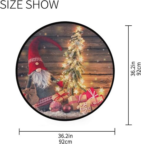 Christmas Sweets Area Rug Round 3ft Winter Candy Canes Circular Carpet Floor Mat Soft Non Skid for Living Room Dining Holiday Decor Seasonal Washable in Saudi Arabia