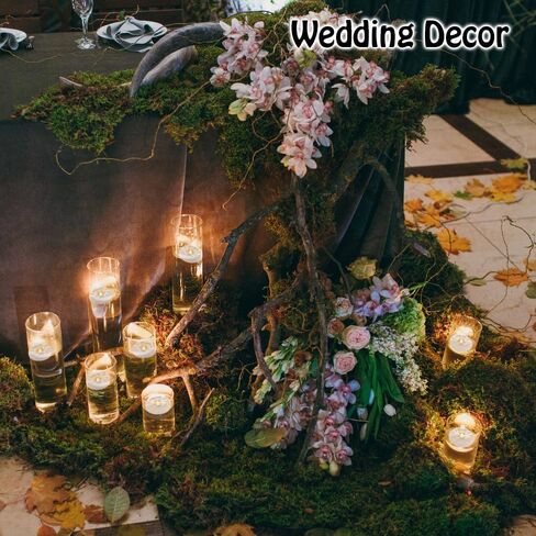 12Pack Flameless Led Floating Candles, 3" Plastic Battery Operated Flickering Waterproof Tealights for Cylinder Vases, Centerpieces at Wedding, Party, Pool, Holiday (Warm White) in Saudi Arabia