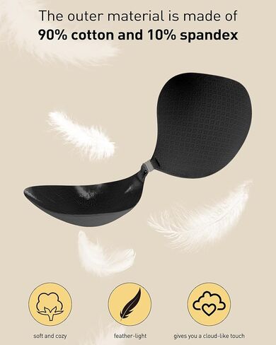 Niidor Sticky Bra, Strapless Adhesive Bra for Women, Invisible Siliocne Bra with Nipple Covers for Backless Dress Nude in Kuwait