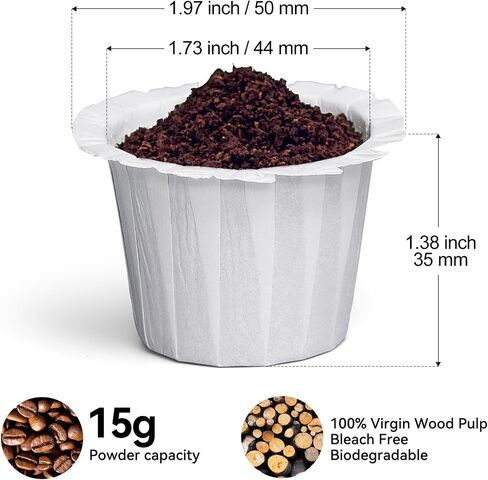 Fanativita 100ct Disposable Coffee Filters for Reusable K Cups, White in Kuwait