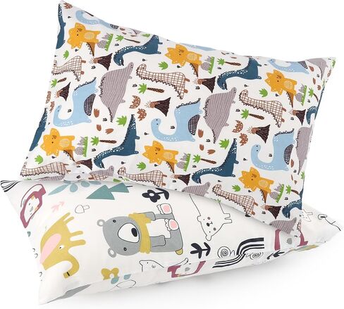 Gina Era Ergonomic Toddler Pillowcase,(2 Pack) 100% Cotton Pillowscase, Size:14 * 19 inch,Fits Kids Pillows sizesd 13 x 18 or 12x 16 - Machine Washable (style15) in Saudi Arabia