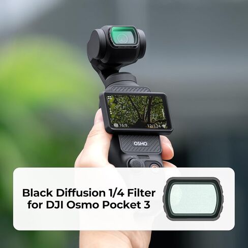 K&F Concept Magnetic Black Diffusion 1/8 Filter for DJI Osmo Pocket 3 Create Combo, Multi-Coated Mist Dreamy Cinematic Effec Filter for Video/Vlog/Portrait Photography in Saudi Arabia