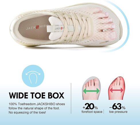 أحذية JACKSHIBO ذات مقدمة واسعة للنساء، أحذية رياضية واسعة، أحذية رياضية للتنس والتمارين الرياضية، أحذية تدريب متقاطعة، أحذية رياضية واسعة بدون منصة in Kuwait